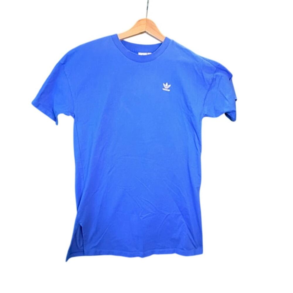 Adidas Men Trefoil Essentials ESS Tee Size Small Blue Athletic Embroidered Logo